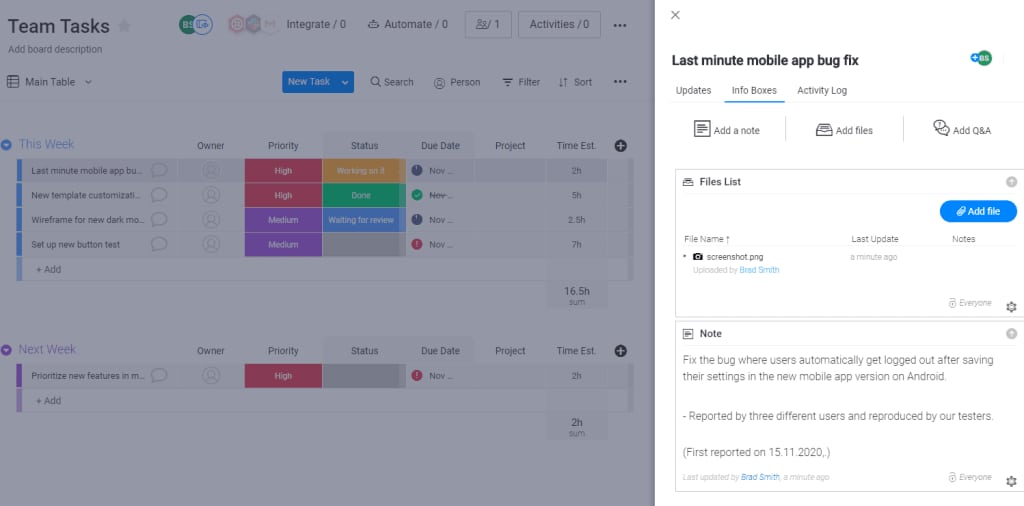 프로젝트 관리에서 업무는 더 큰 목표와 관련된 특정 목적을 가진 작업 항목 또는 활동입니다. 프로젝트 완료로 가는 데 필요한 단계입니다. 예를 들어, 모바일 앱 버그 수정과 같이 복잡한 작업일 수도 있습니다.