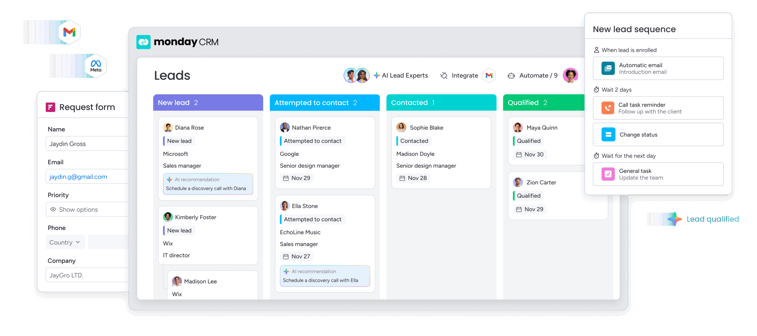 CRM AI lead management
