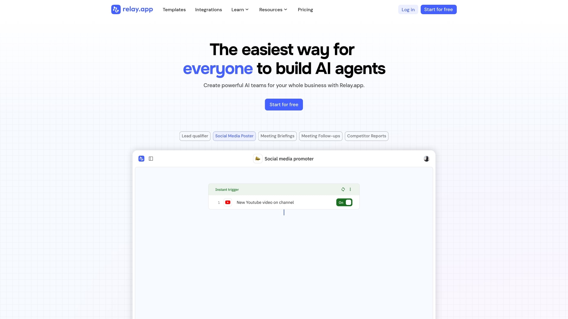 Relay.app workflow automation platform interface