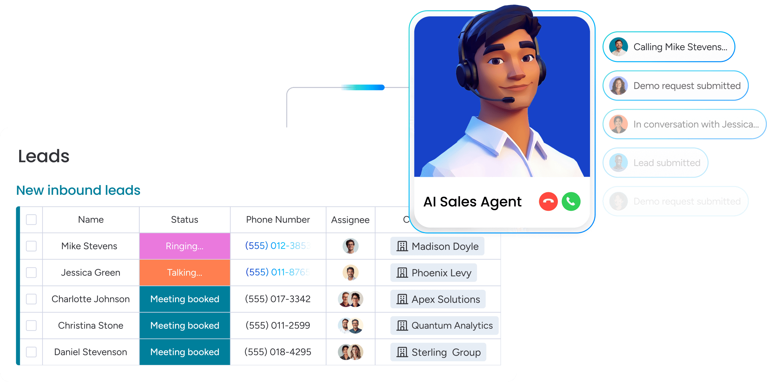 AI sales agent leads