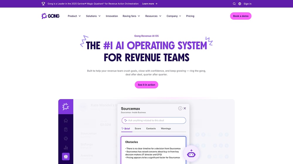 Gong revenue intelligence