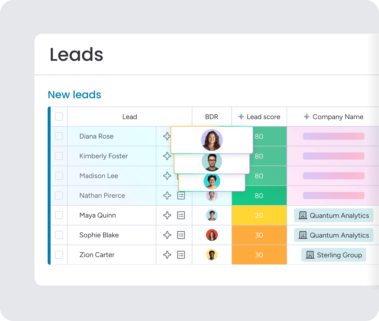 Lead management card