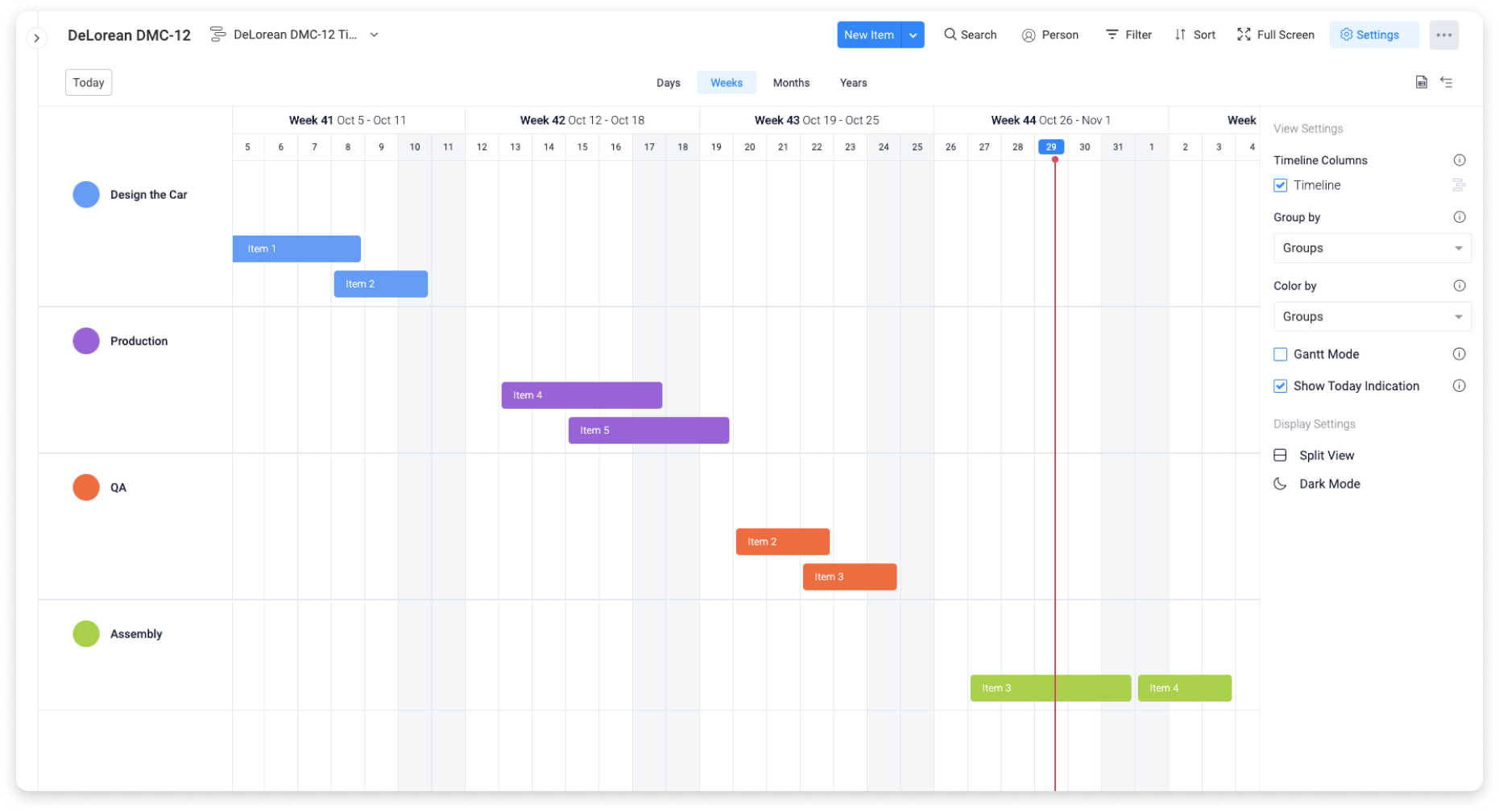 How teams use the Waterfall framework in monday.com