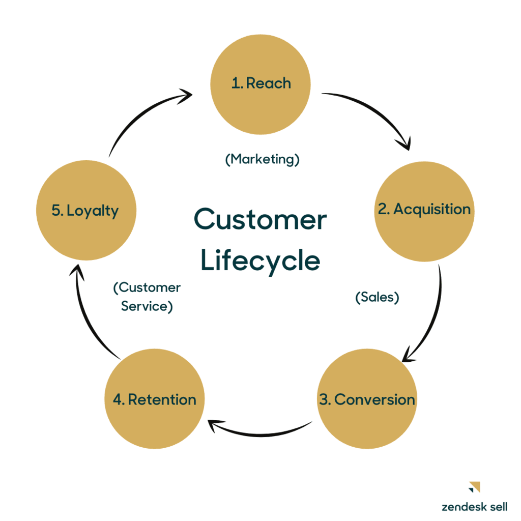 The CRM cycle involves several key stages for managing and improving customer relationships across sales, marketing, and customer service activities.