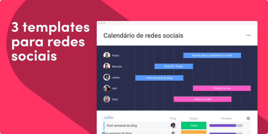 3 templates de redes sociais para gerenciar seu conteúdo e obter melhores resultados