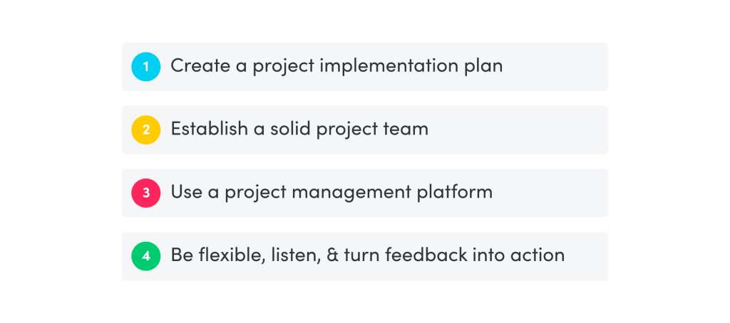 Tips for successful project implementation