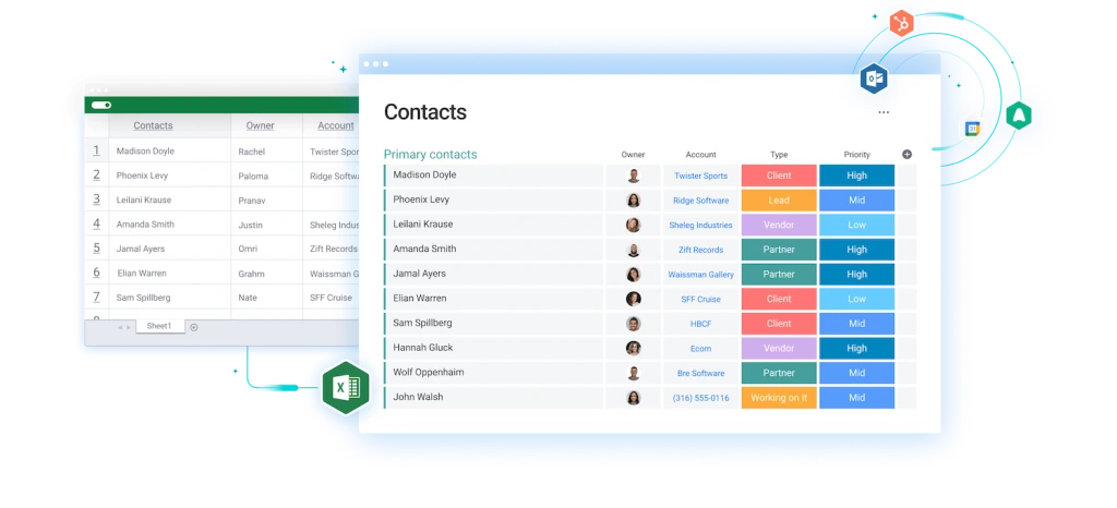 Centralize contacts in your CRM