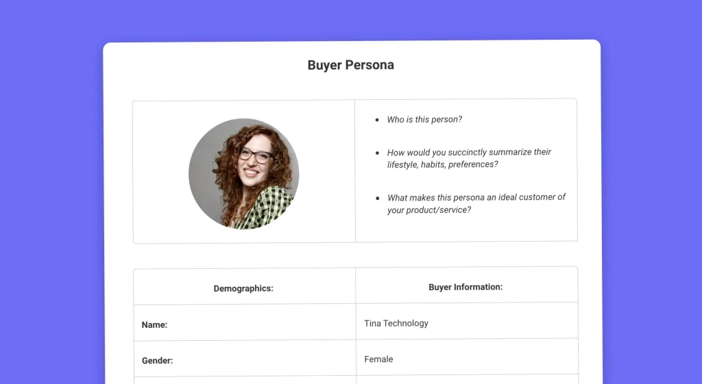 buyer persona example