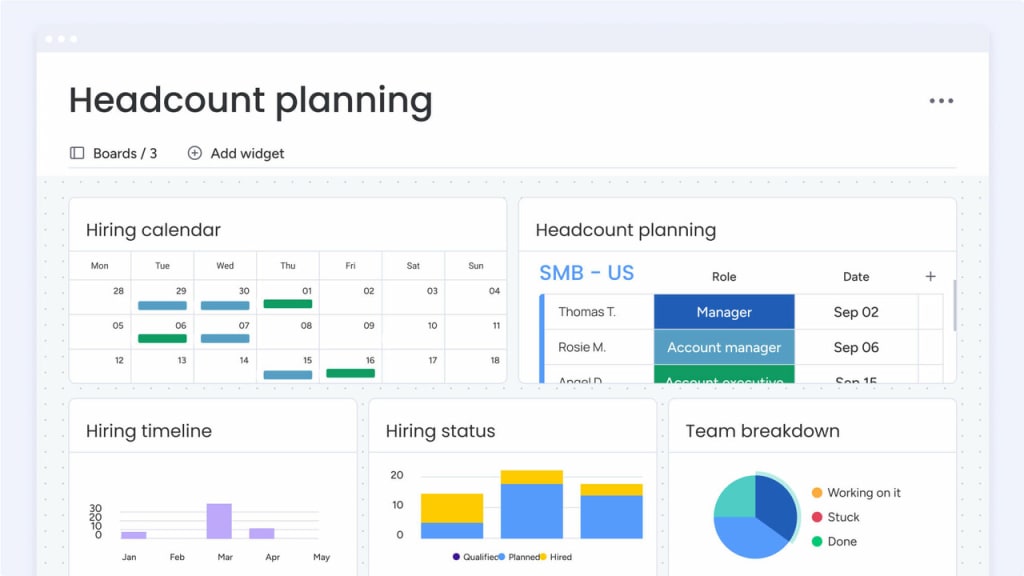 planning headcount in monday.com 