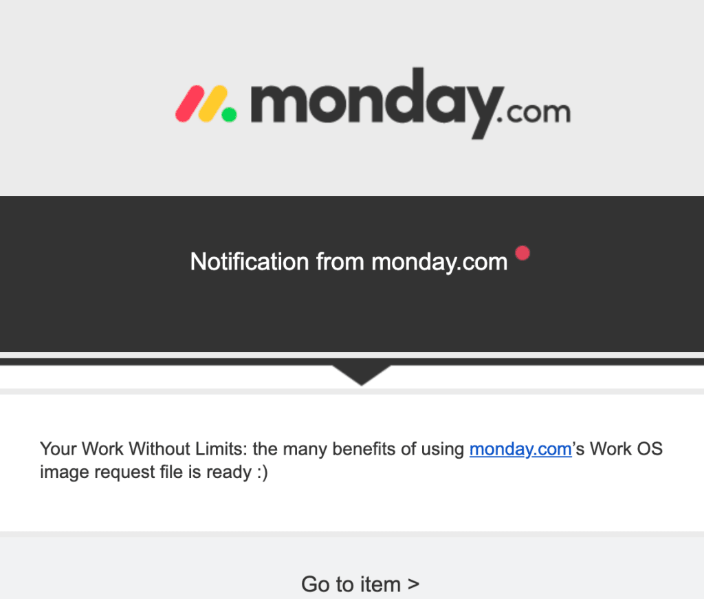 monday.com form notification