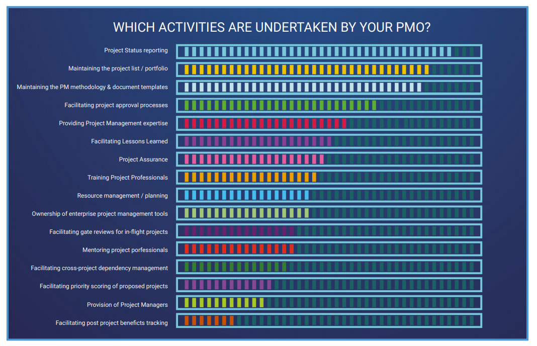 screenshot of an image showing the activities carried out by PMOs