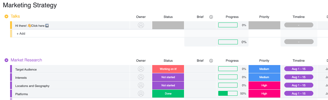 marketing strategy tracker template 1