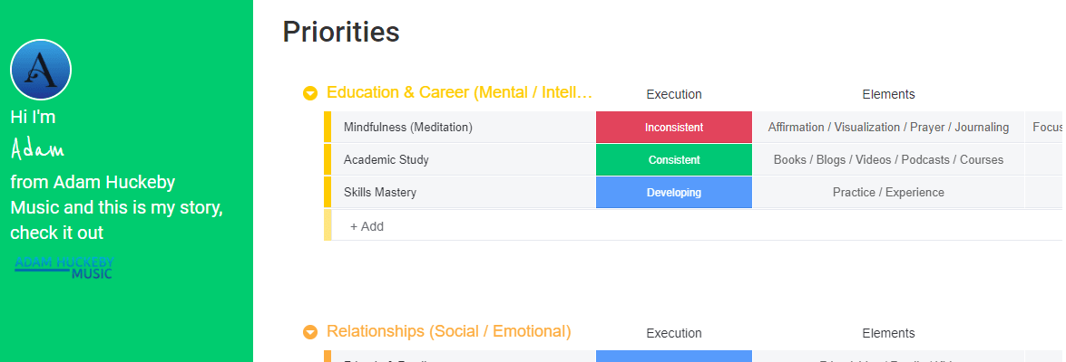 Screenshot from monday.com showing priorities board example