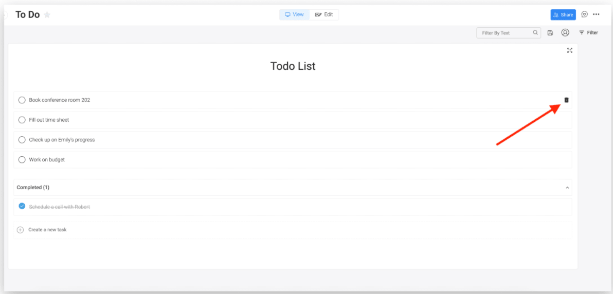 monday.com deleting tasks