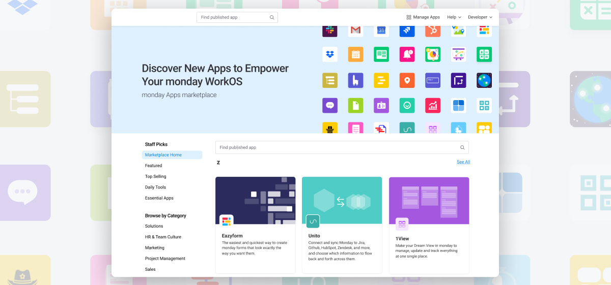 monday.com apps marketplace