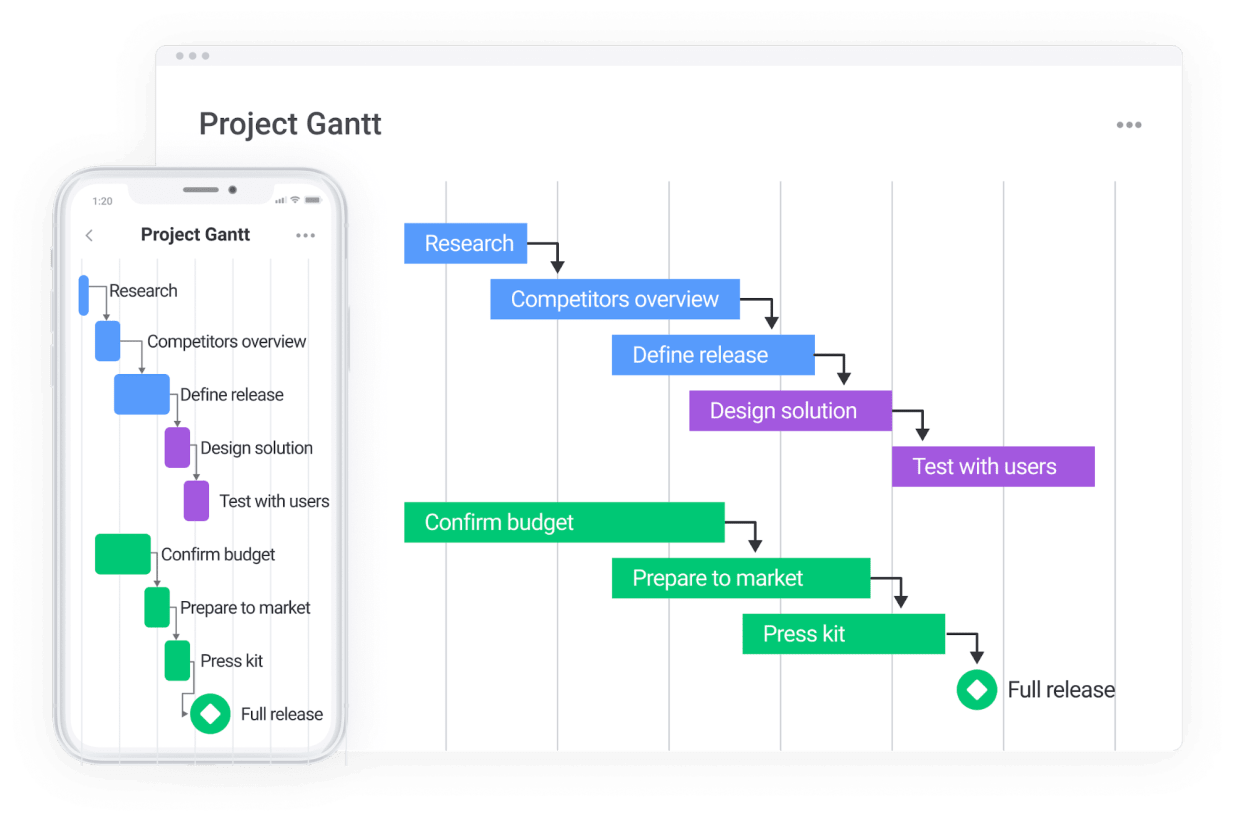 ms project gantt chart view