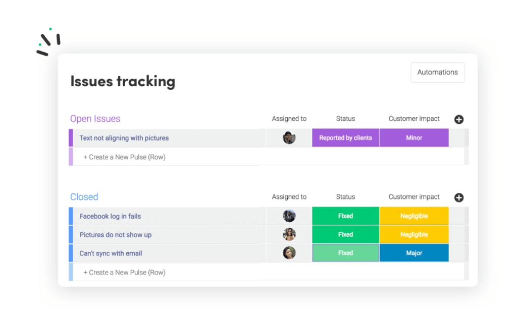 Screenshot of monday product backlog UI