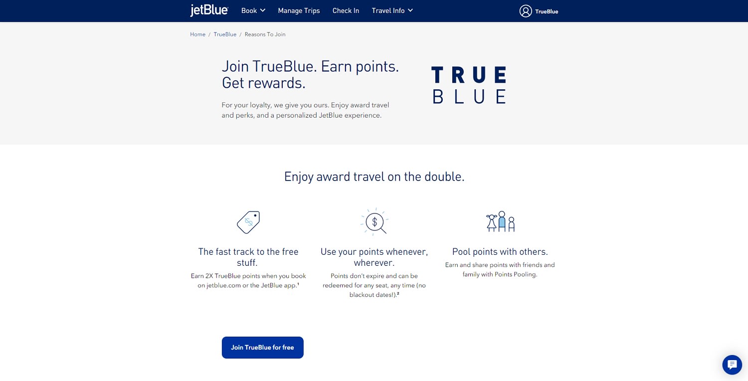 JetBlue TrueBlue loyalty program