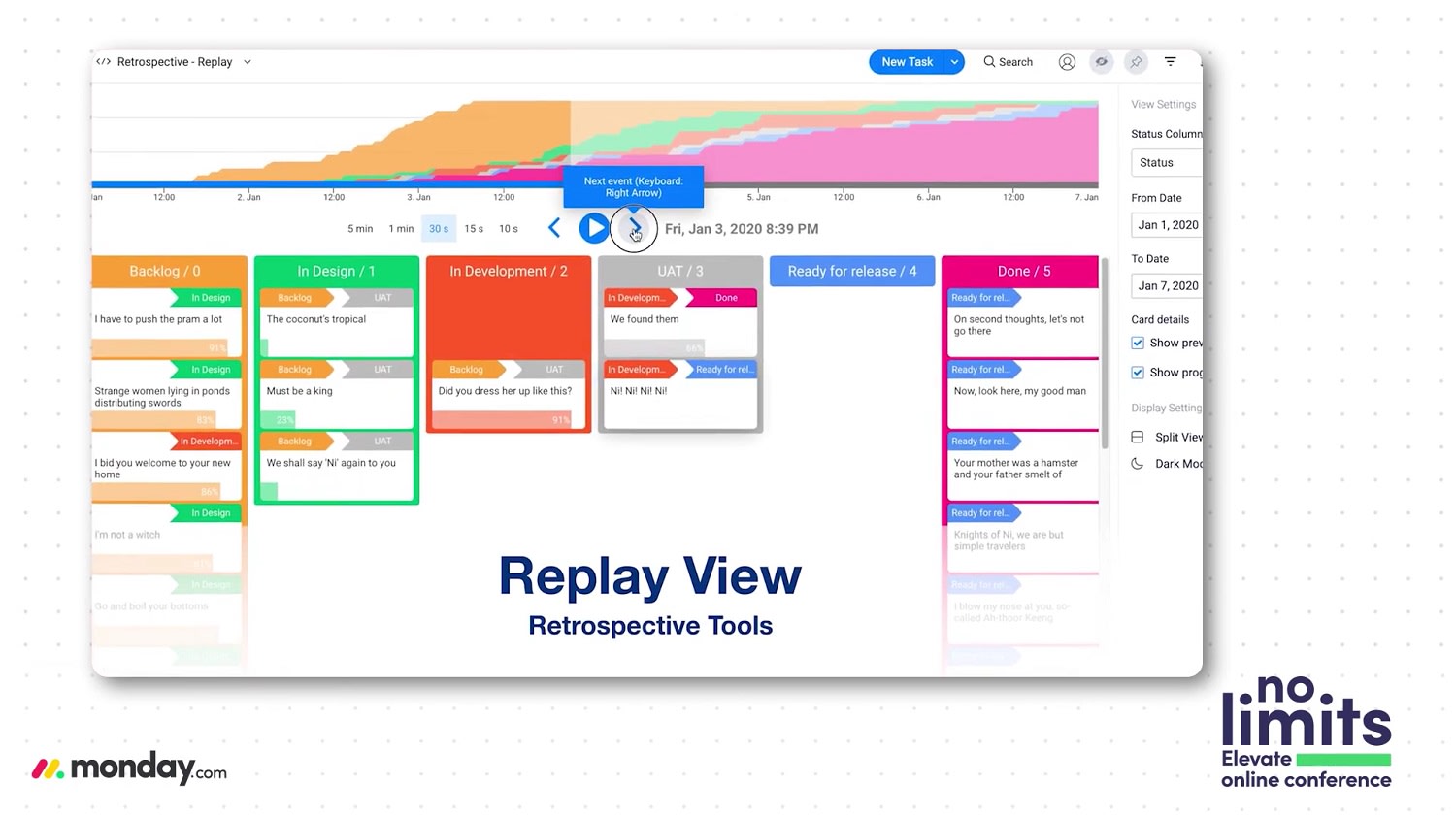 monday.com retrospective tools app