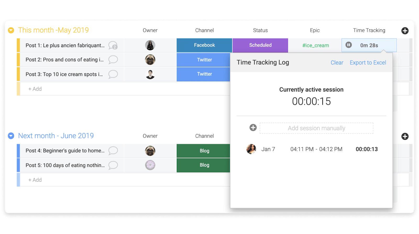 monday.com time tracker