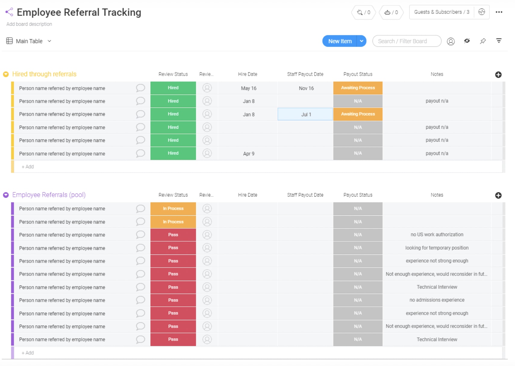 team tools HR employee referral tracking