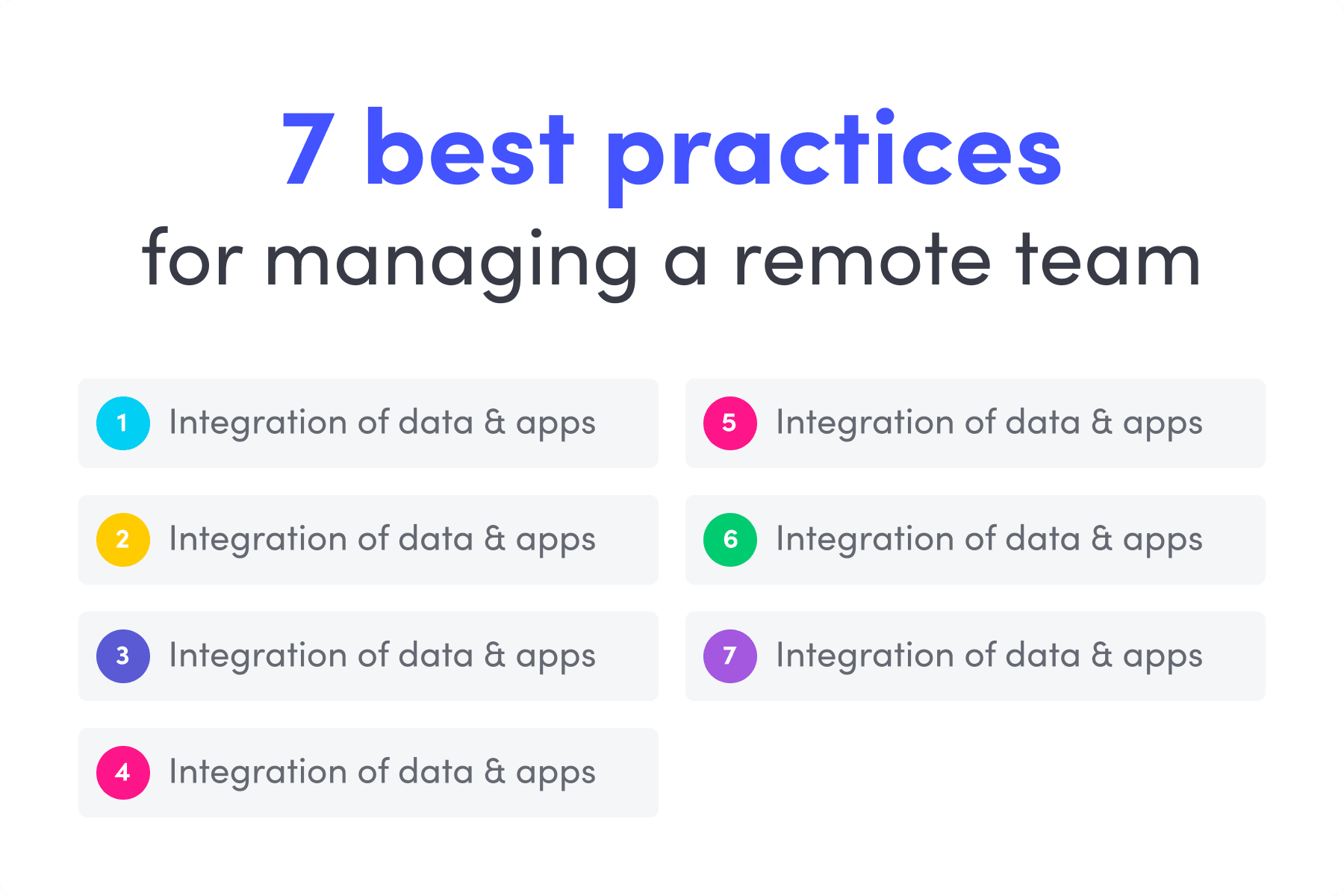 7 Best Practices 