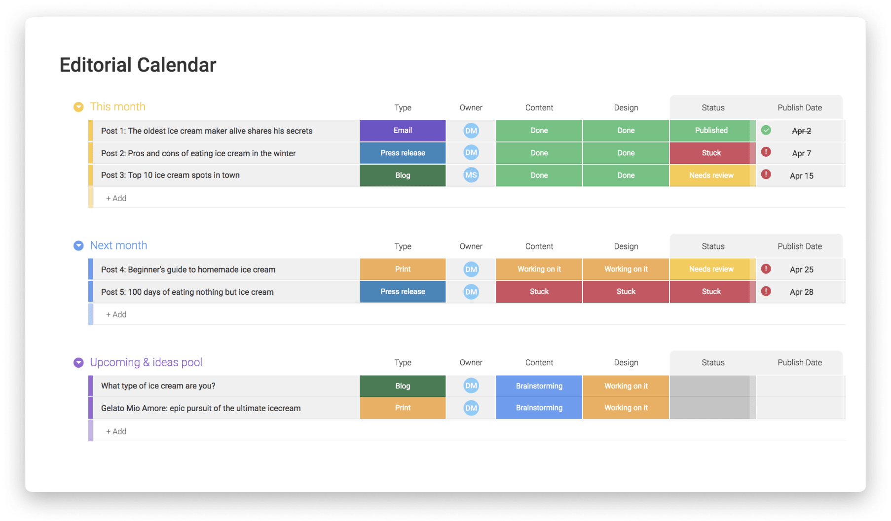 How to create a dynamic marketing calendar monday com