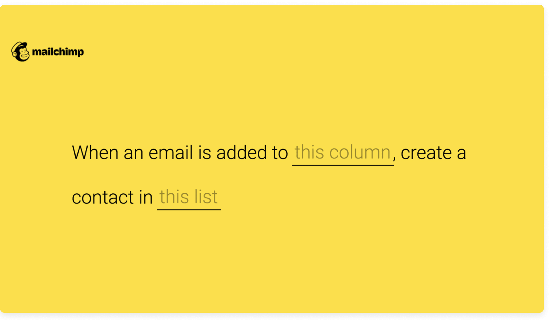 monday.com's Mailchimp integration in action