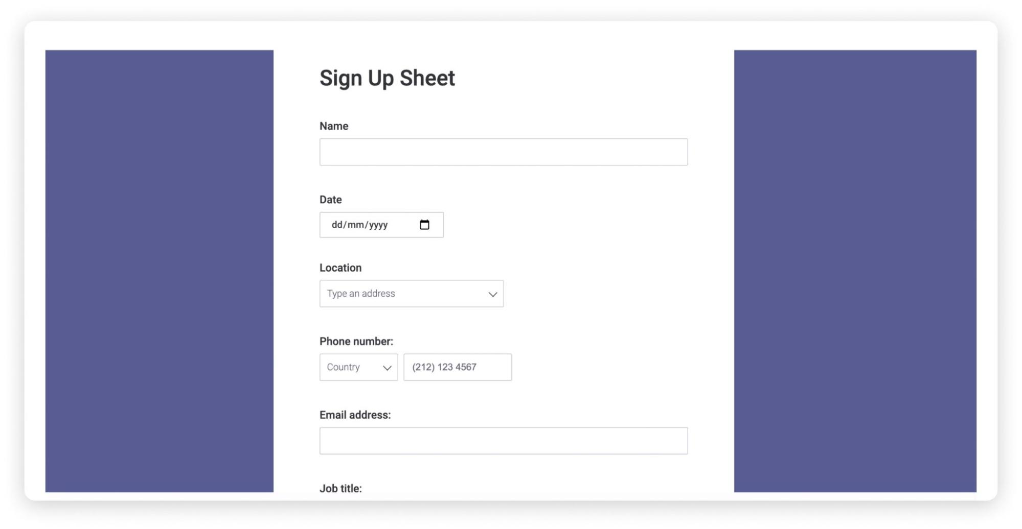 sign-up sheet in monday.com screenshot