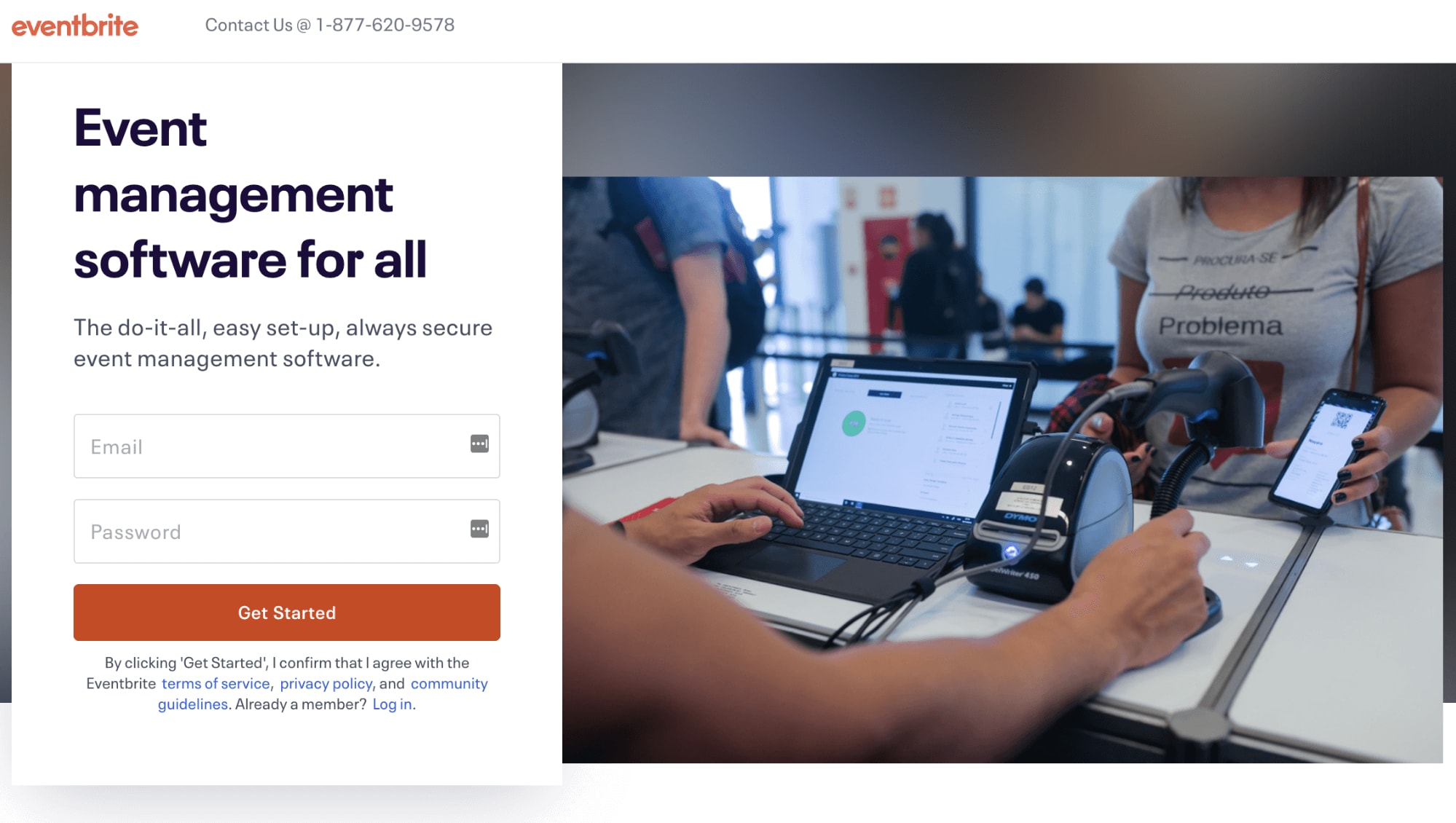 Photo of Eventbrite's website