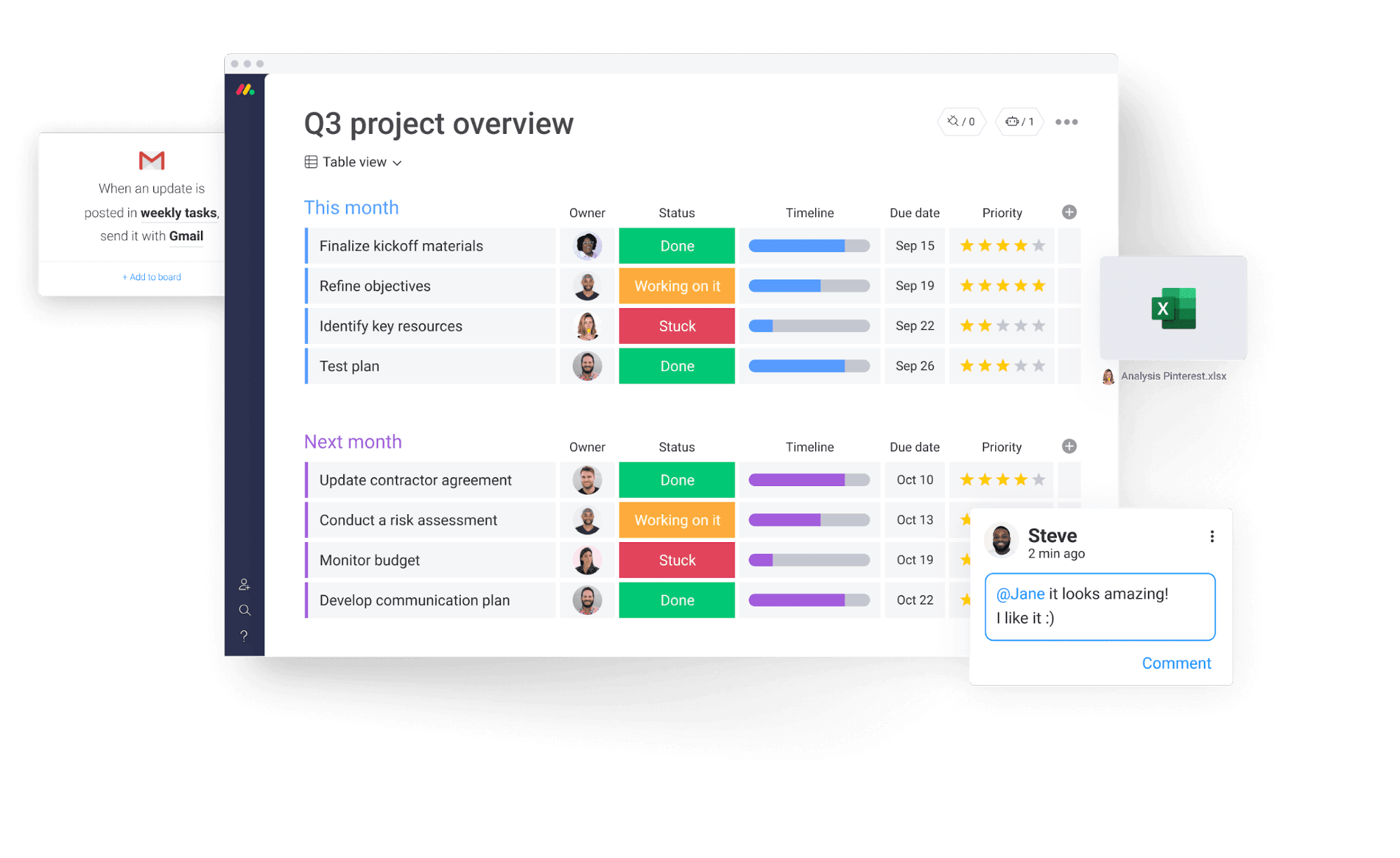 monday.com project management software on Mac