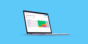 laptop showing monday.com board