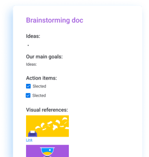 brainstorming- workdocs