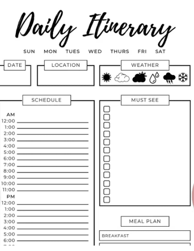 simplistic travel plan Template