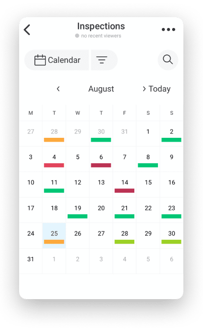 monday.com allows users to view their calendar on the mobile app, and to color code their tasks