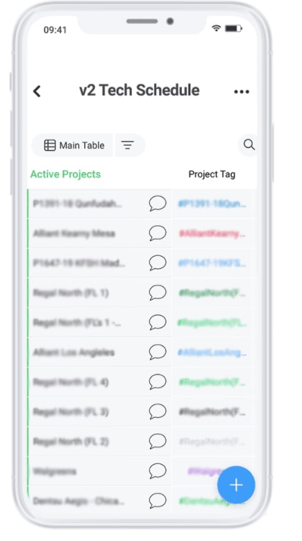 Falkbulit using monday.com's mobile app to manage projects