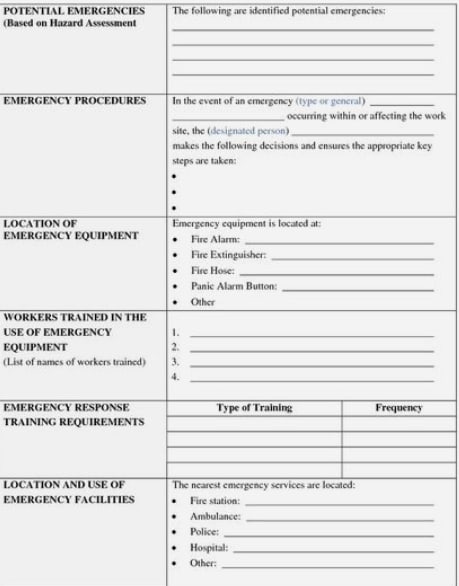 small business disaster plan template