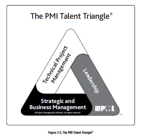 Screenshot from the 6th edition PMBOK guide showing the PMI Talent Triangle.