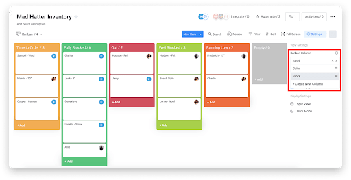 kanban monday board