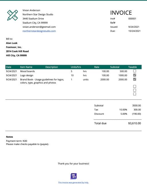 How To Create An Invoice Template In Google Sheets Whereintop