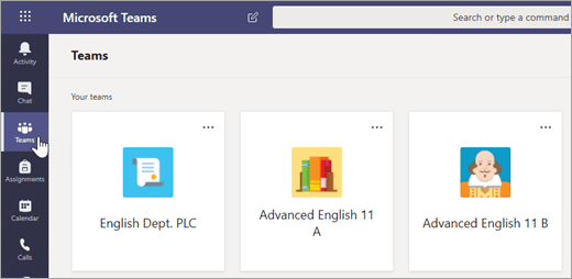 A screenshot showing Microsoft Teams dashboard