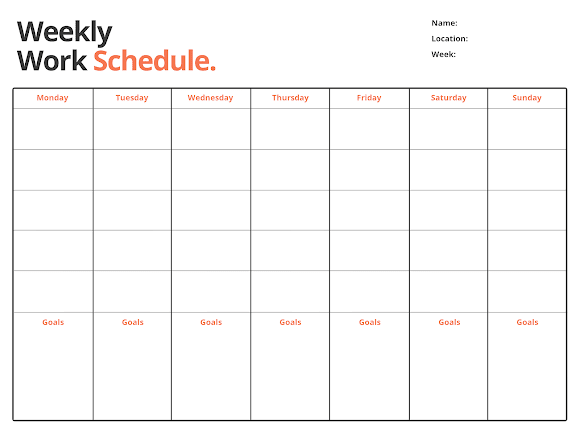 Plantilla horario semanal 