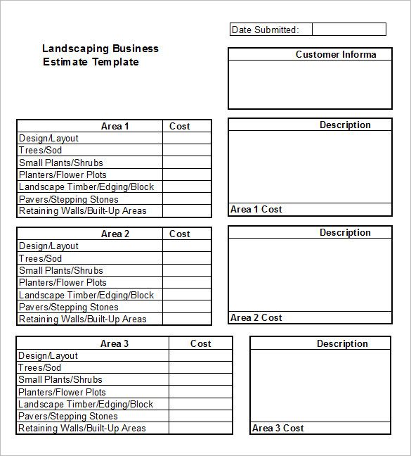 Lawn Care Estimate Template Www inf inet