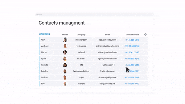 cloud crm monday.com contact management