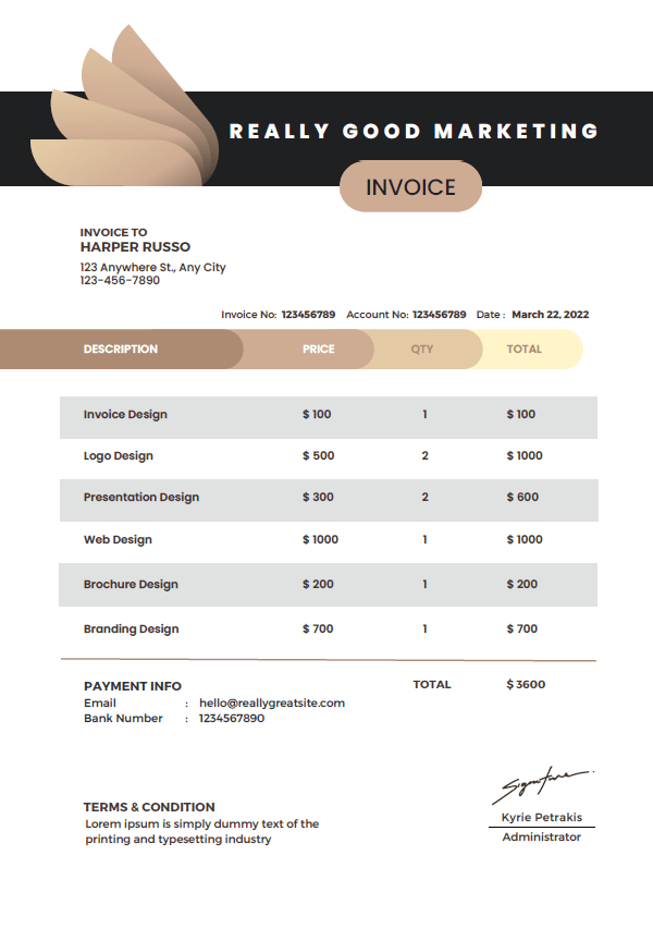 EasytoUse Free Printable Invoice Templates Blog