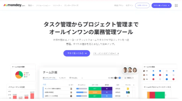 WBSをチーム全体で効率的に管理するならmonday.comがおすすめ