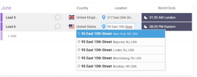 monday.com location column