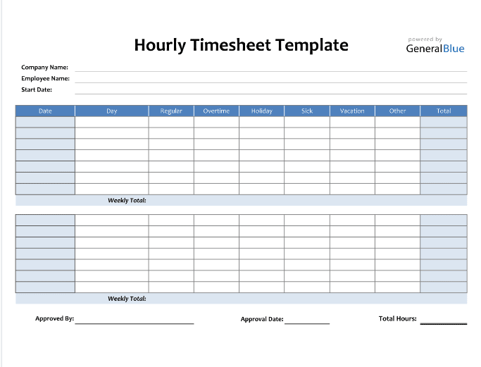 Hourly Timesheet Template Google Sheets