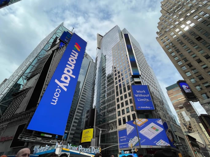 monday IPO in Times Square