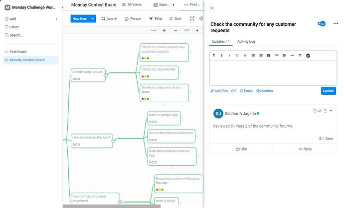 mind mapping with monday.com